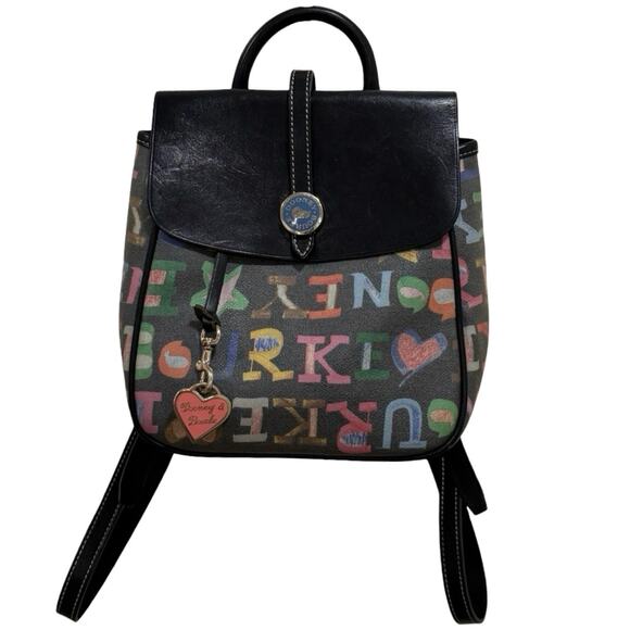 Y2k Dooney & Bourke Mini Doodle Flap Backpack main image 9